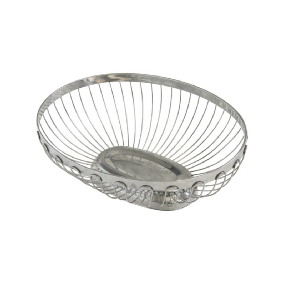 Stainless Steel Oval Bread Basket Stainless Steel Oval Bread Basket