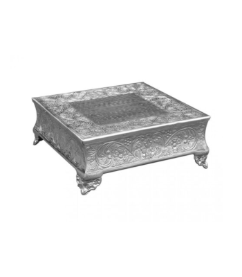 1 Tier Embossed Square Cake Stand
