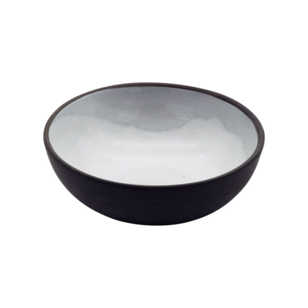 Diana White And Charcoal Pasta Bowl Diana White And Charcoal Pasta Bowl