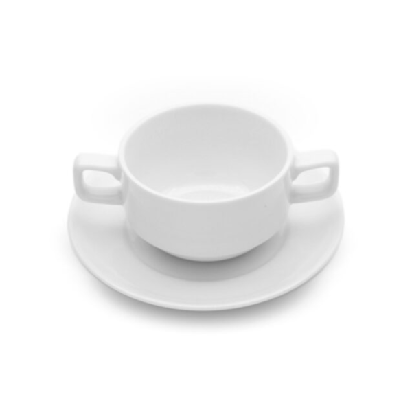 Royal Porcelain Soup Cup And Saucer – 9cm
