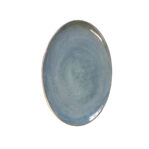 Natural Blue Oval Platter