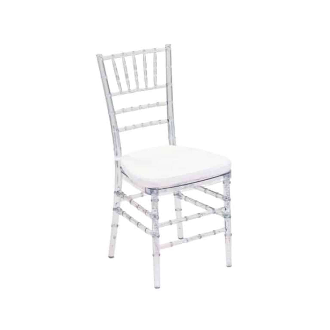 Clear Tiffany Chair with Cushion Clear Tiffany Chair with Cushion